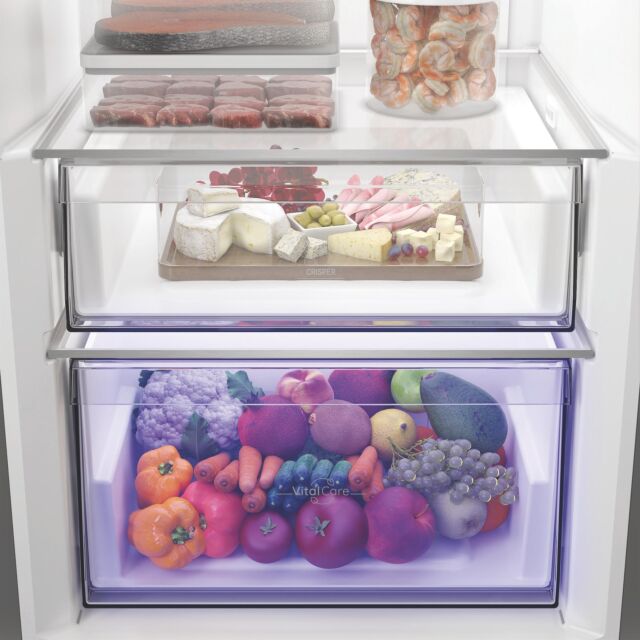 Hotpoint HPMLF6442XBR4UK 365L Freestanding Frost Free Tall Larder Fridge - Dark Inox