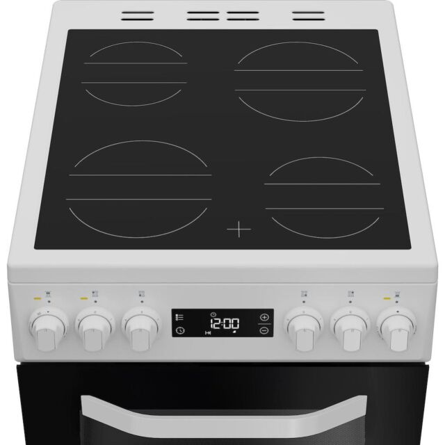 Hotpoint HDE5VDCW 50cm Electric Cooker with Ceramic Hob - White