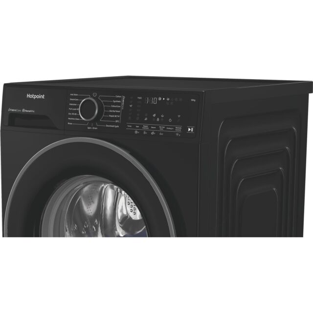Hotpoint Fabric Care 12kg 1400rpm Washing Machine with HomeWhiz - Black