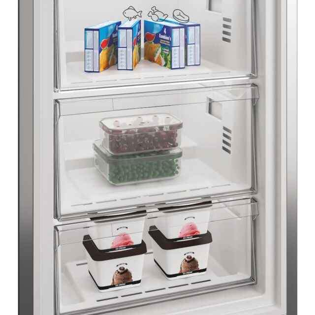 Hotpoint HPMFF6312XBR4UK Frost Free Tall Freezer - Dark Inox