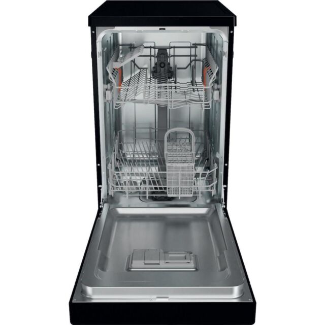 Hotpoint HP2FD10CS90BUK 10 Place Setting Freestanding Slimline Dishwasher with Rapid Wash - Black