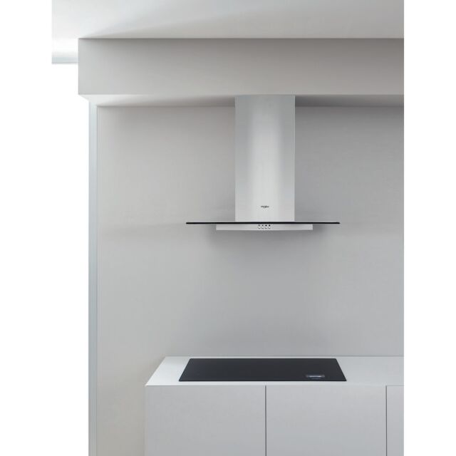 Whirlpool WHFG 64 F LM X Wall Mounted Cooker Hood - Silver