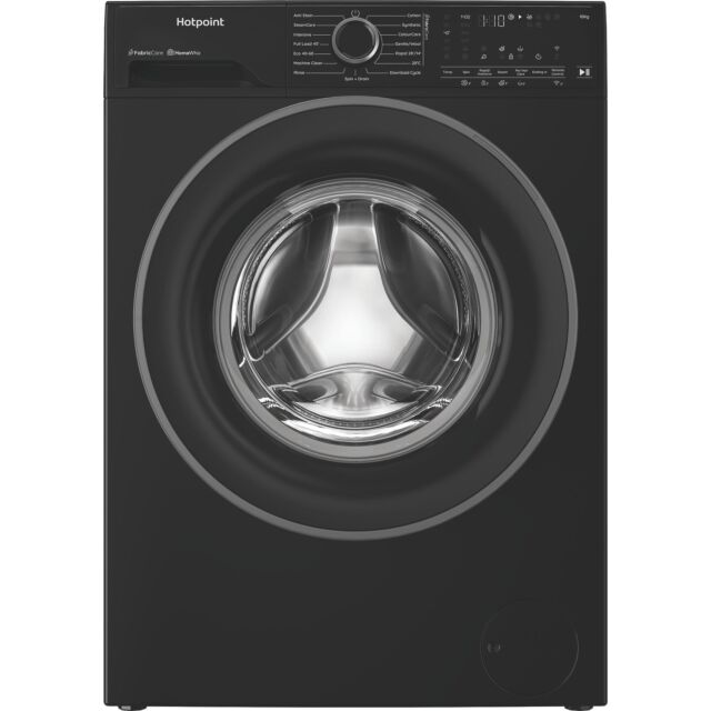 Hotpoint HB103WBCAREUK Fabric Care Freestanding 10kg 1400rpm Washing Machine with HomeWhiz - Black