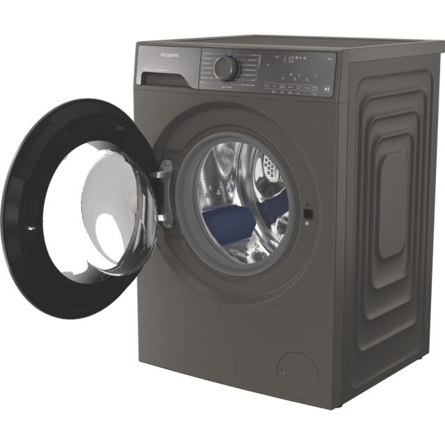 Hotpoint HB103WGCAREUK Fabric Care Freestanding 10kg 1400rpm Washing Machine with HomeWhiz - Manhattan Grey