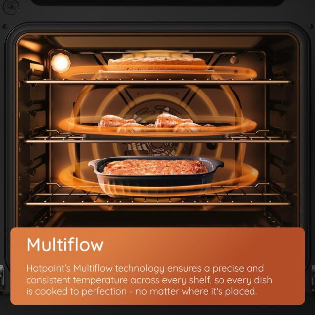Hotpoint HDE6IDC2X Freestanding 60cm Induction Double Cooker - Inox
