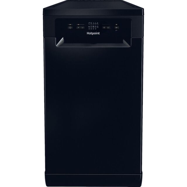 Hotpoint HP2FD10CS90BUK 10 Place Setting Freestanding Slimline Dishwasher with Rapid Wash - Black