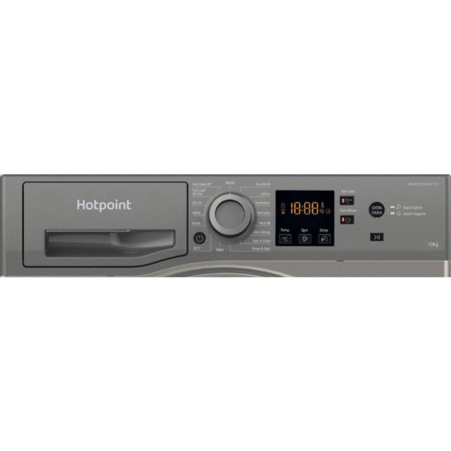 Hotpoint NSWM 1046 GG UK Anti-Stain 10kg 1400rpm Washing Machine - Graphite