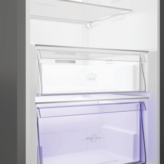Hotpoint HPMLF6442XBR4UK 365L Freestanding Frost Free Tall Larder Fridge - Dark Inox
