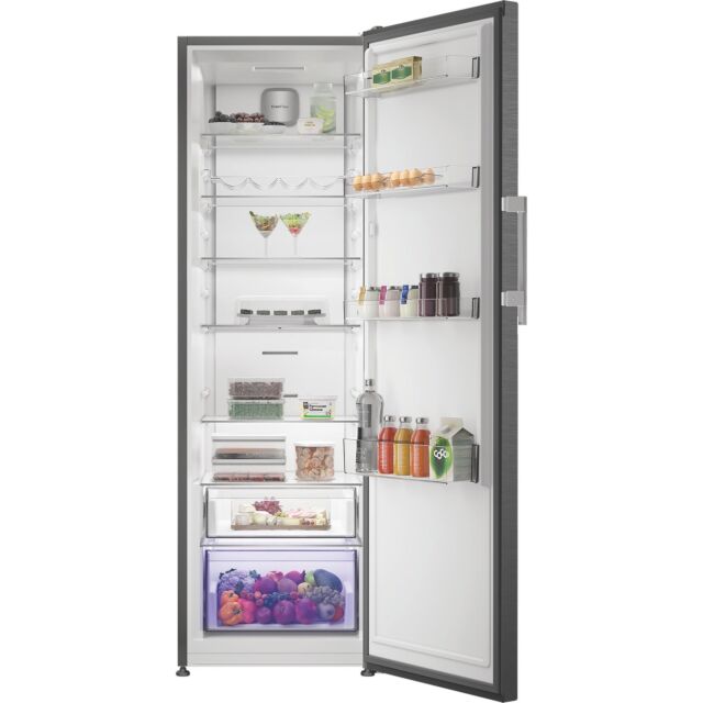Hotpoint HPMLF6442XBR4UK 365L Freestanding Frost Free Tall Larder Fridge - Dark Inox