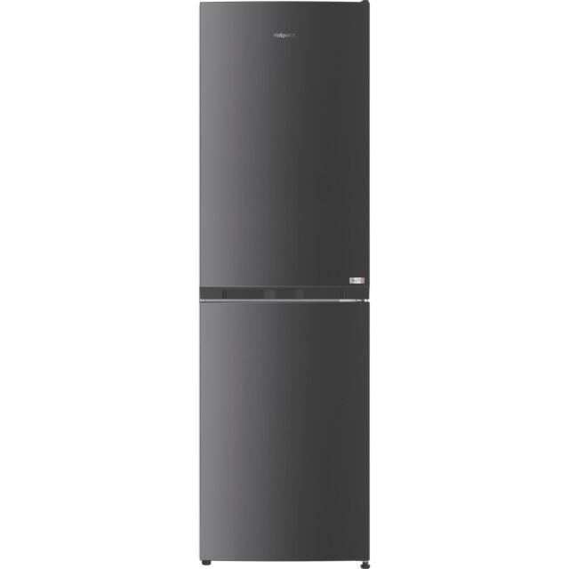 Hotpoint HPKF3241XR4UK 244L Freestanding Total No Frost 50/50 Fridge Freezer with VitalCare - Black Steel