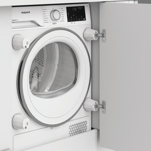 Hotpoint CHK83MWWUK 8kg Integrated Heat Pump Tumble Dryer with PetHairCare - White