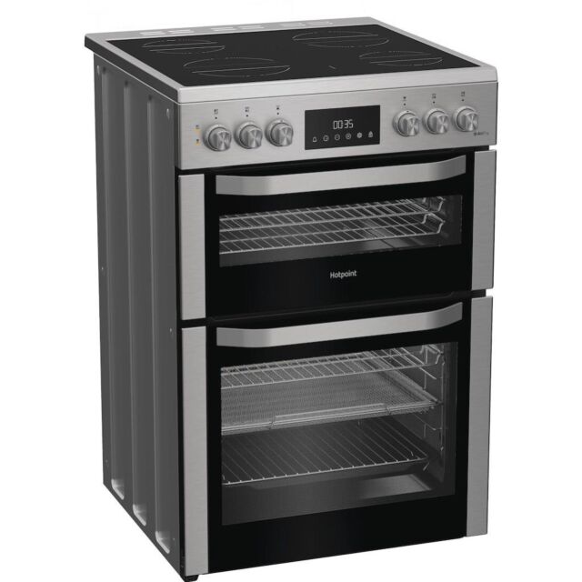 Hotpoint HDE6VDCAX 60cm Electric Cooker with Ceramic Hob
