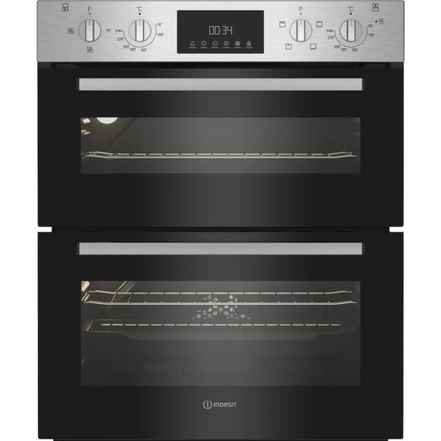Indesit DUI10DIX Built-In Double Oven - Inox