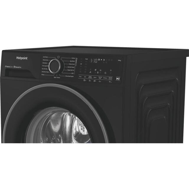 Hotpoint HB103WBCAREUK Fabric Care Freestanding 10kg 1400rpm Washing Machine with HomeWhiz - Black