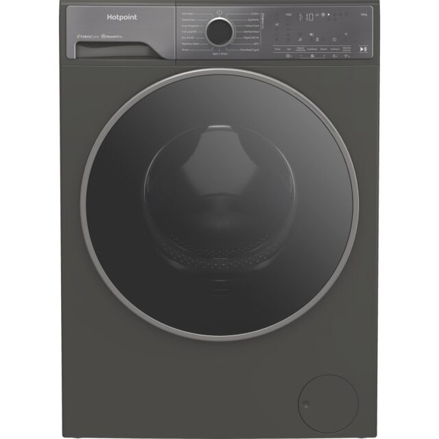 Hotpoint HP124GACAREUK 12kg 1400rpm Fabric Care Pro Washing Machine with HomeWhiz - Manhattan Grey
