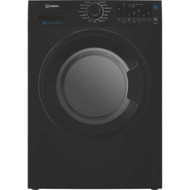 Indesit IDP9646BPUSHGOUK 9kg Wash 6kg Dry Push&Go Washer Dryer with Steam - Black
