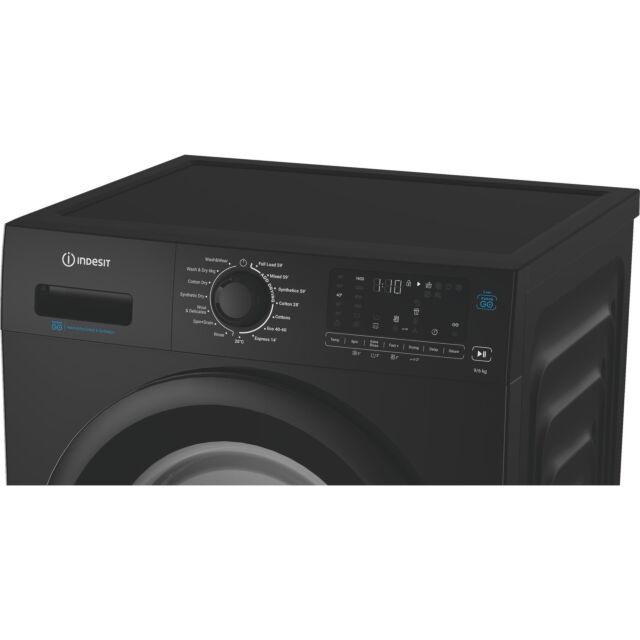 Indesit IDP9646BPUSHGOUK 9kg Wash 6kg Dry Push&Go Washer Dryer with Steam - Black