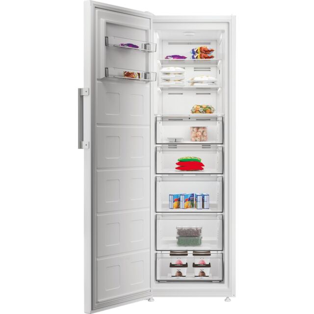 Indesit MFINF1312W4UK 286L Freestanding Frost Free Tall Freezer - White