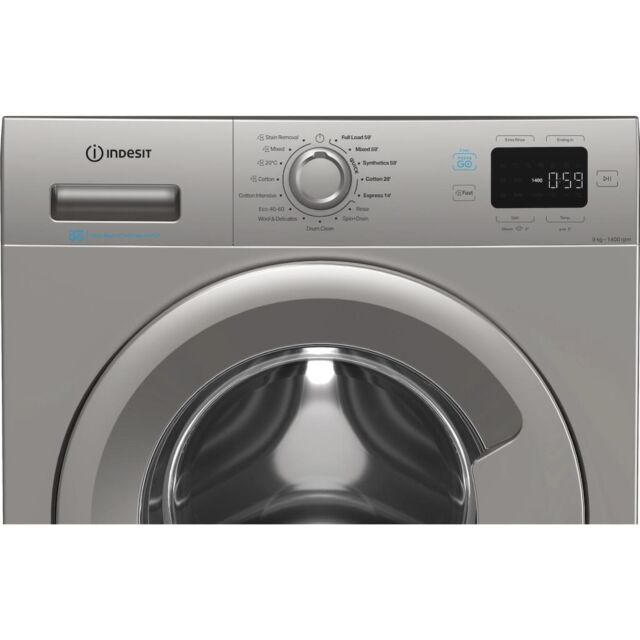 Indesit Push&Go IP 946S PUSH&GO UK 9kg Washing Machine - Silver