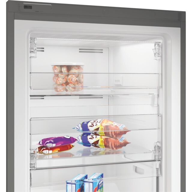 Hotpoint HPMFF1292XBR4UK 256L Freestanding Frost Free Tall Freezer - Dark Inox