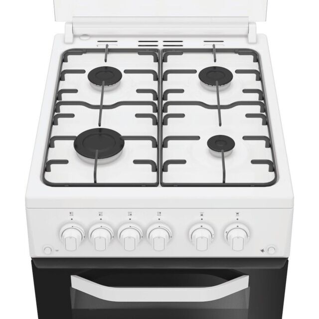 Hotpoint HDG5GCW Freestanding 50cm Gas Double Cooker - White