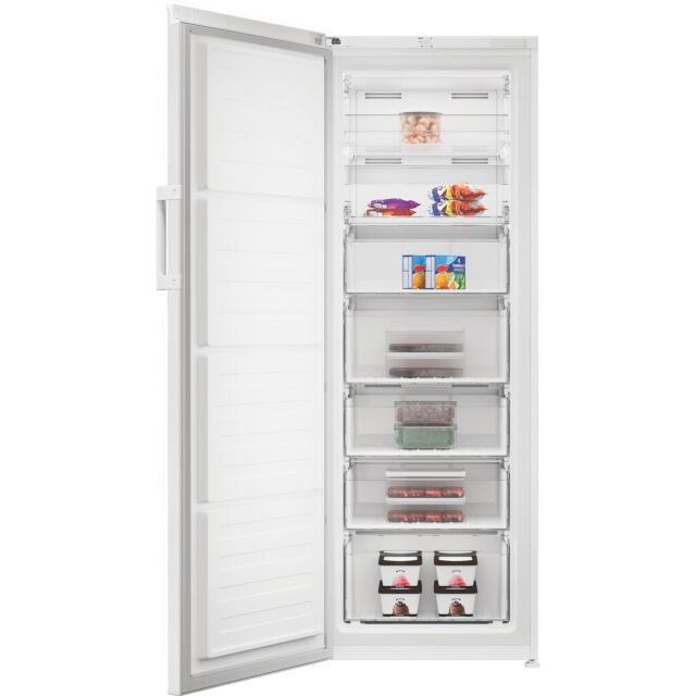 Indesit MFINF1292W4UK 256L Freestanding Frost Free Tall Freezer - White