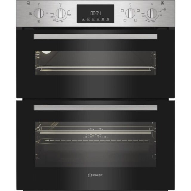Indesit DUI12DIX Built-In Double Oven - Inox