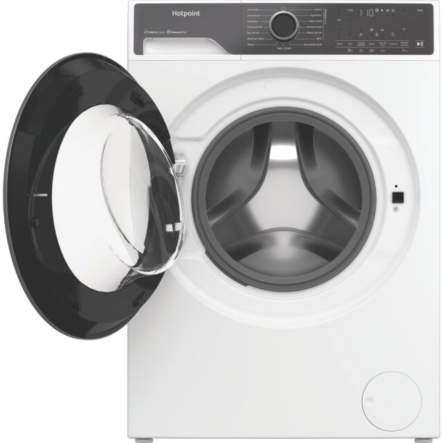 Hotpoint HB123WWCAREUK Fabric Care Freestanding 12kg 1400rpm Washing Machine with HomeWhiz - White