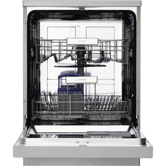 Indesit IN2FE13CNO7SUK 13 Place Setting Push&Go Freestanding Full Size Dishwasher - Silver