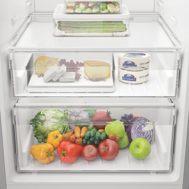 Indesit MLINS1411SEUK 367L Freestanding Low Frost Tall Larder Fridge - Silver