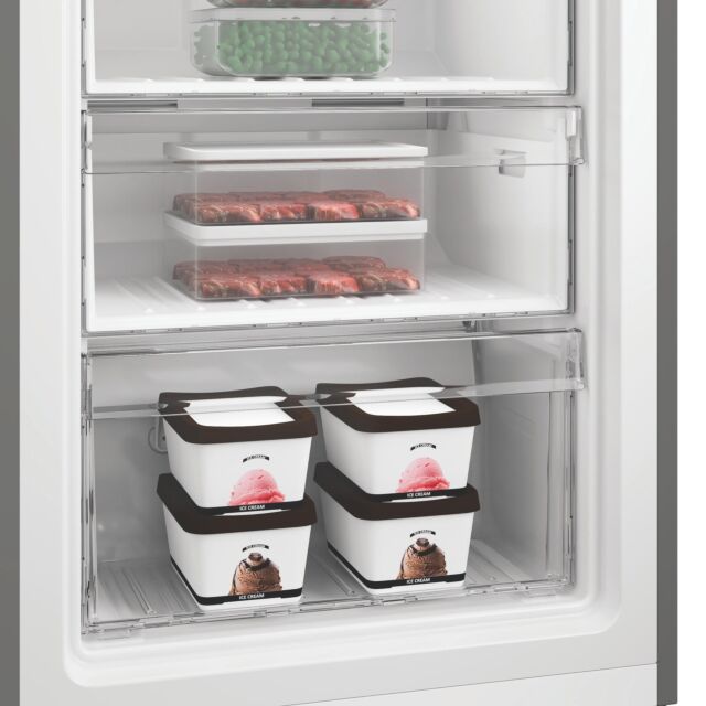 Hotpoint HPMFF1292XBR4UK 256L Freestanding Frost Free Tall Freezer - Dark Inox