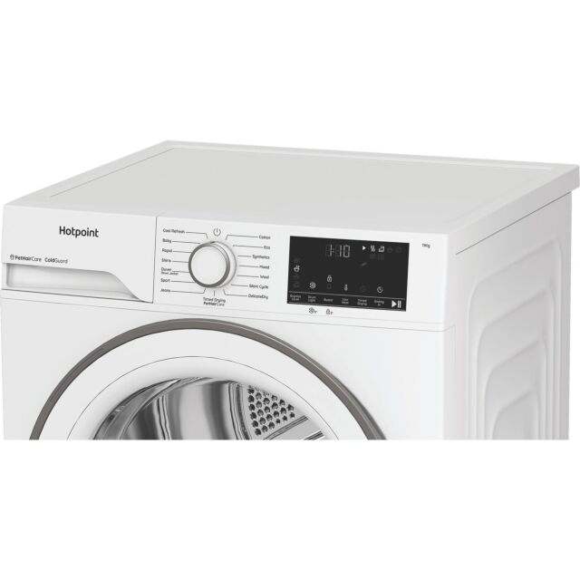Hotpoint CHD113MWWUK Freestanding 11kg Heat Pump Tumble Dryer with PetHairCare - White