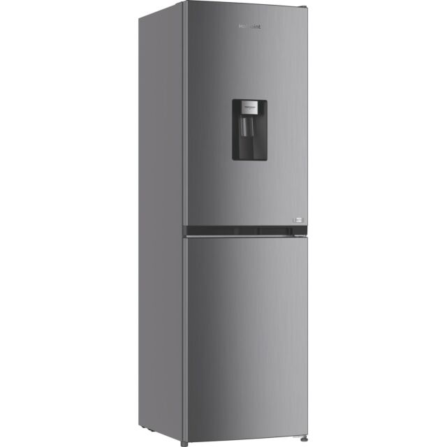 Hotpoint HPKF3241WXP4UK 244L Freestanding Total No Frost 50/50 Fridge Freezer with VitalCare and Water Dispenser - Brushed Steel