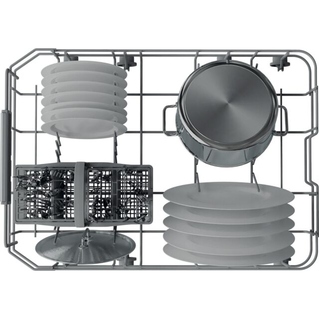 Hotpoint HP3FC10BS7A0SUK 10 Place Setting Freestanding Slimline Dishwasher with 3D Zone Wash - Silver
