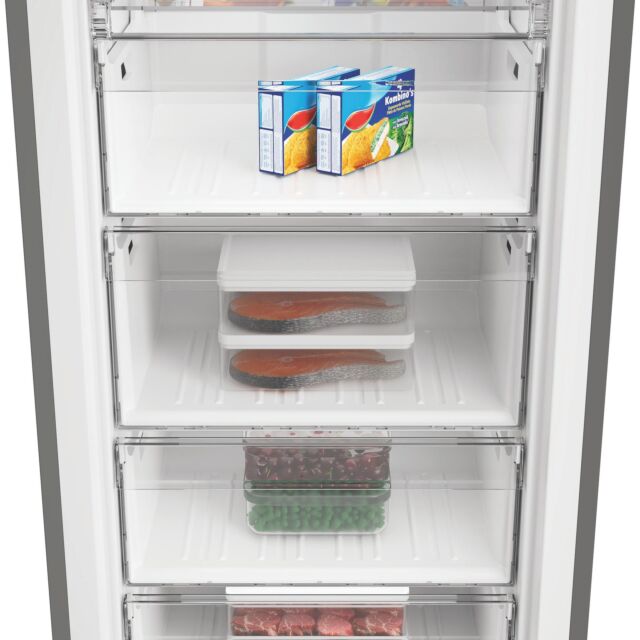 Hotpoint HPMFF1292XBR4UK 256L Freestanding Frost Free Tall Freezer - Dark Inox