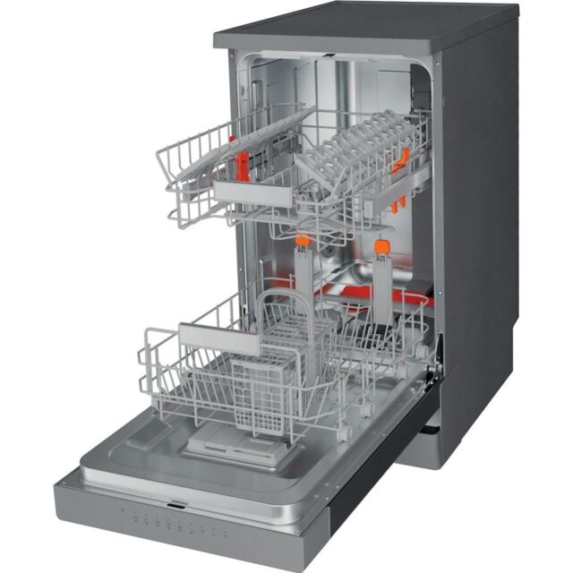 Hotpoint HSFO 3T223 W X UK N Slimline Dishwasher - Stainless Steel