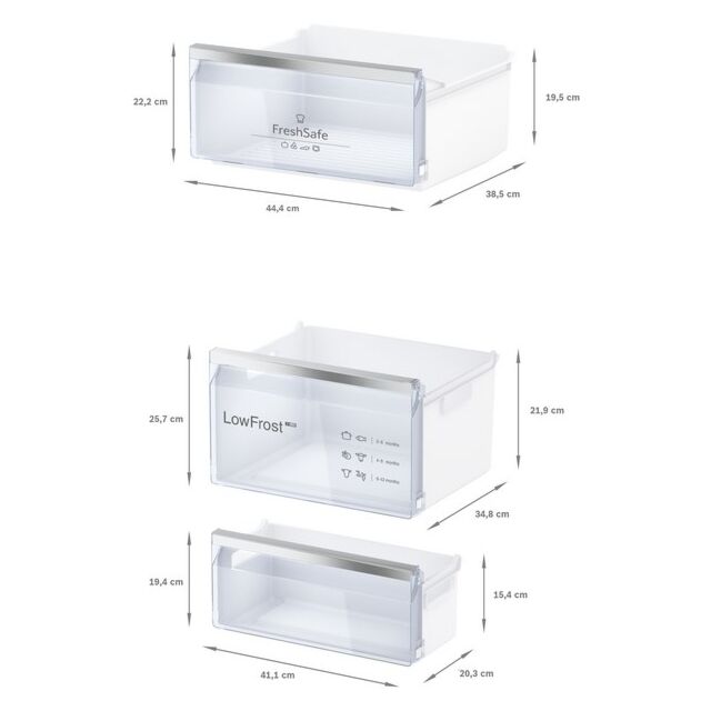 Neff KI5872SE0G, Built-in fridge-freezer with freezer at bottom