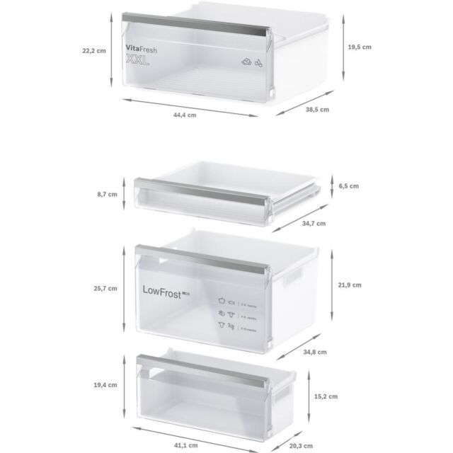 Bosch KIV86VSE0G, Built-in fridge-freezer with freezer at bottom