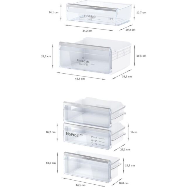 Neff KI7862FE0G, Built-in fridge-freezer with freezer at bottom