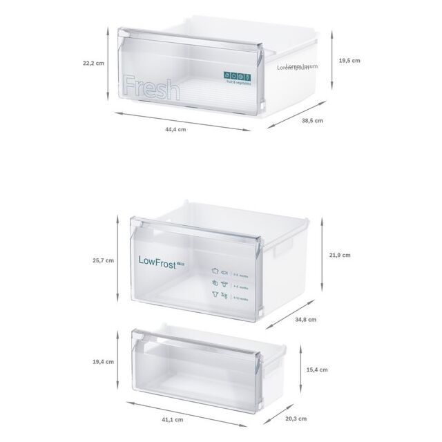 Siemens KI87VNSE0G, Built-in fridge-freezer with freezer at bottom