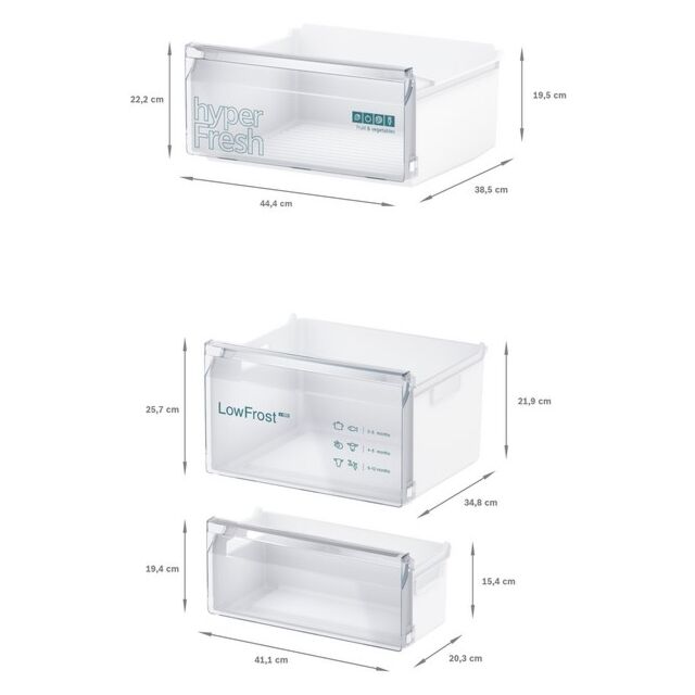 Siemens KI87VVFE0G, Built-in fridge-freezer with freezer at bottom