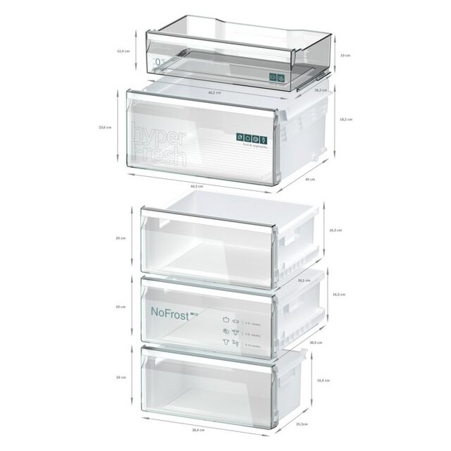 Siemens KG36NVICG, Free-standing fridge-freezer with freezer at bottom
