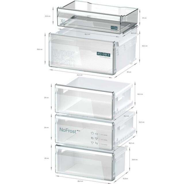 Siemens KG39NVXBG, Free-standing fridge-freezer with freezer at bottom