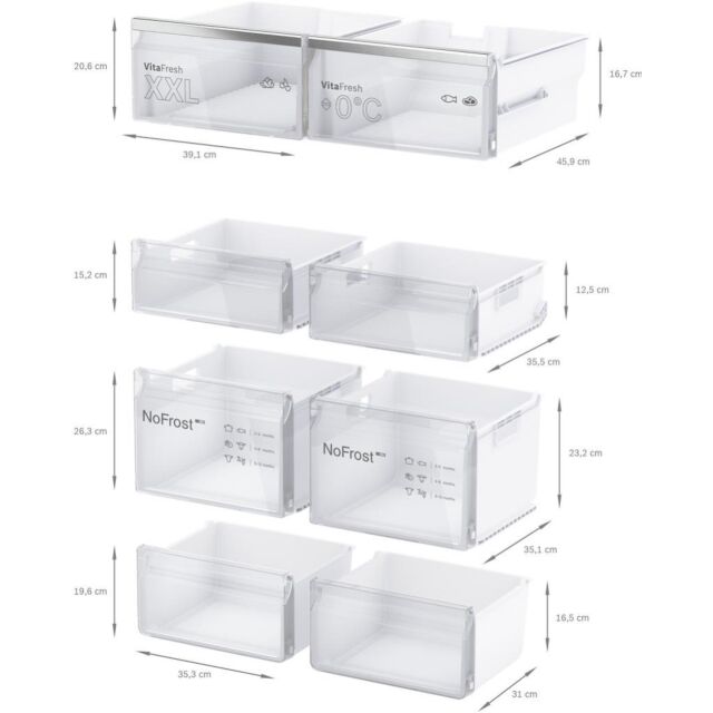 Bosch KFN96APEAG, French door bottom freezer, multi door