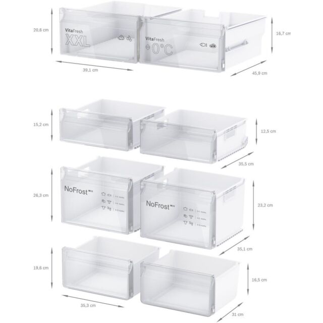 Bosch KFN96VPEAG, French door bottom freezer, multi door