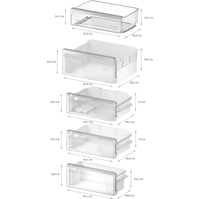 Bosch KIN96VFD0, Built-in fridge-freezer with freezer at bottom