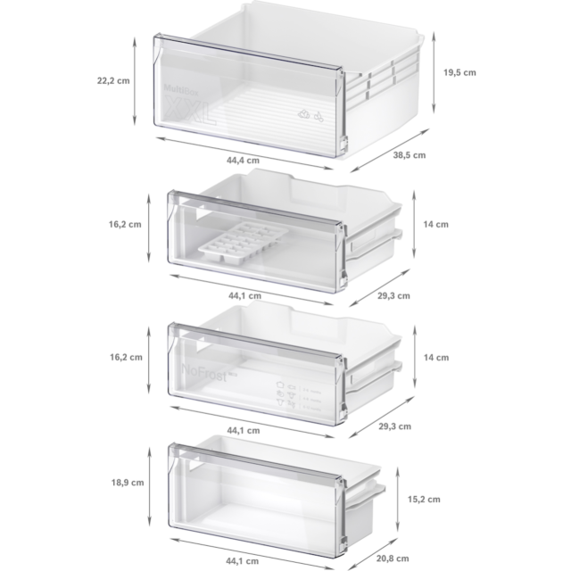 Bosch KIN96NSE0G, Built-in fridge-freezer with freezer at bottom
