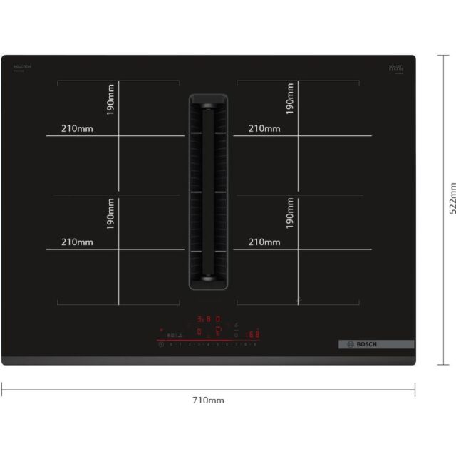 Bosch PVQ731H26E, Induction hob with integrated ventilation system