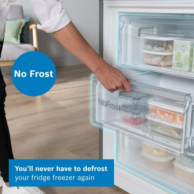 Bosch KGN362LDFG, Free-standing fridge-freezer with freezer at bottom