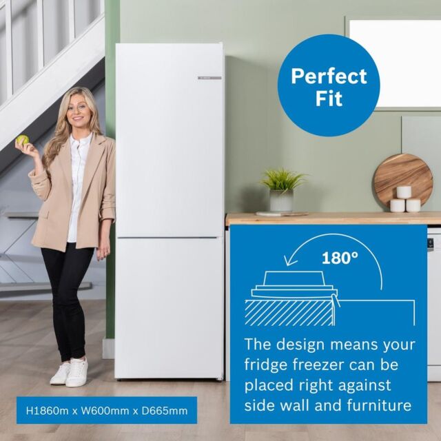 Bosch KGN362WDFG, Free-standing fridge-freezer with freezer at bottom